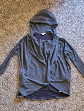 Athleta Women's Casual Hooded Wrap Top - Gray